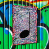 Music Graffiti Painting B Minor Two by Zeitwarp hanging on a street art mural in Lisbon 