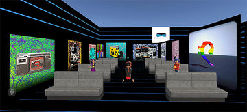 Virtual digital Art exhibition in the Altspace VR metaverse